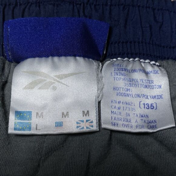 Vintage Reebok Men's Medium Windbreaker Navy Blue Track Pants Activewear Pants - Picture 11 of 12